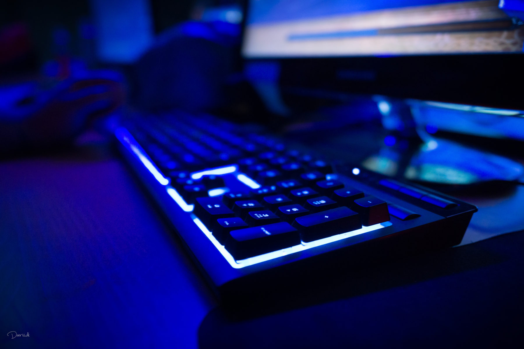 Tastatur I Blå Farver