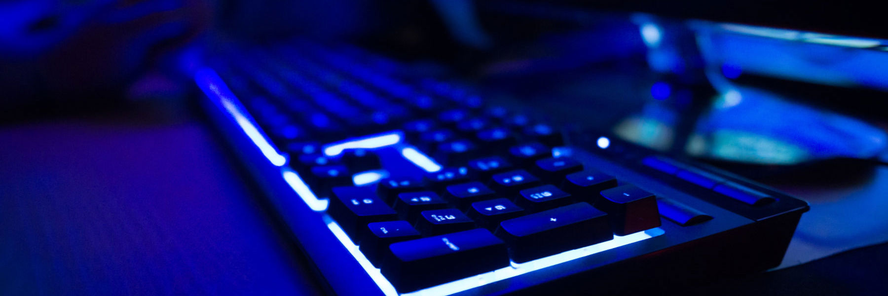 Tastatur I Blå Farver